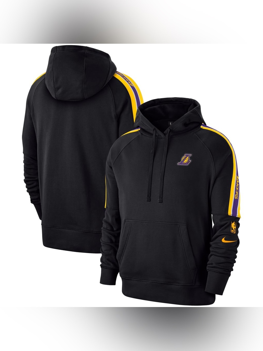 Nike Men’s Los Angeles Lakers NBA Black Courtside Pullover Hoodie Sweatshirt